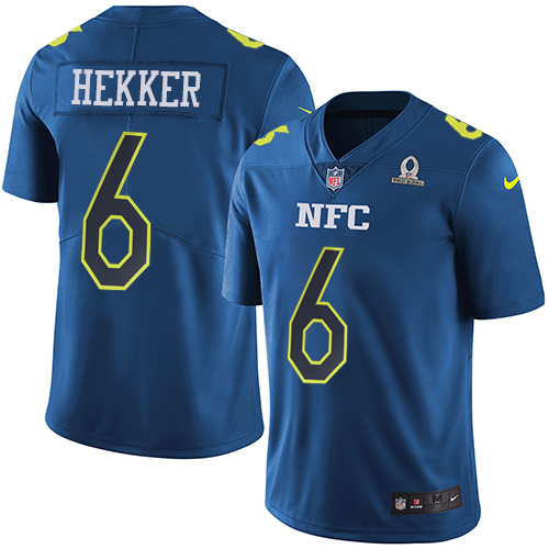 Nike Rams #6 Johnny Hekker Navy Men's Stitched NFL Limited NFC Pro Bowl Jersey